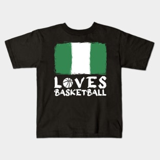 Nigeria Loves Basketball Kids T-Shirt